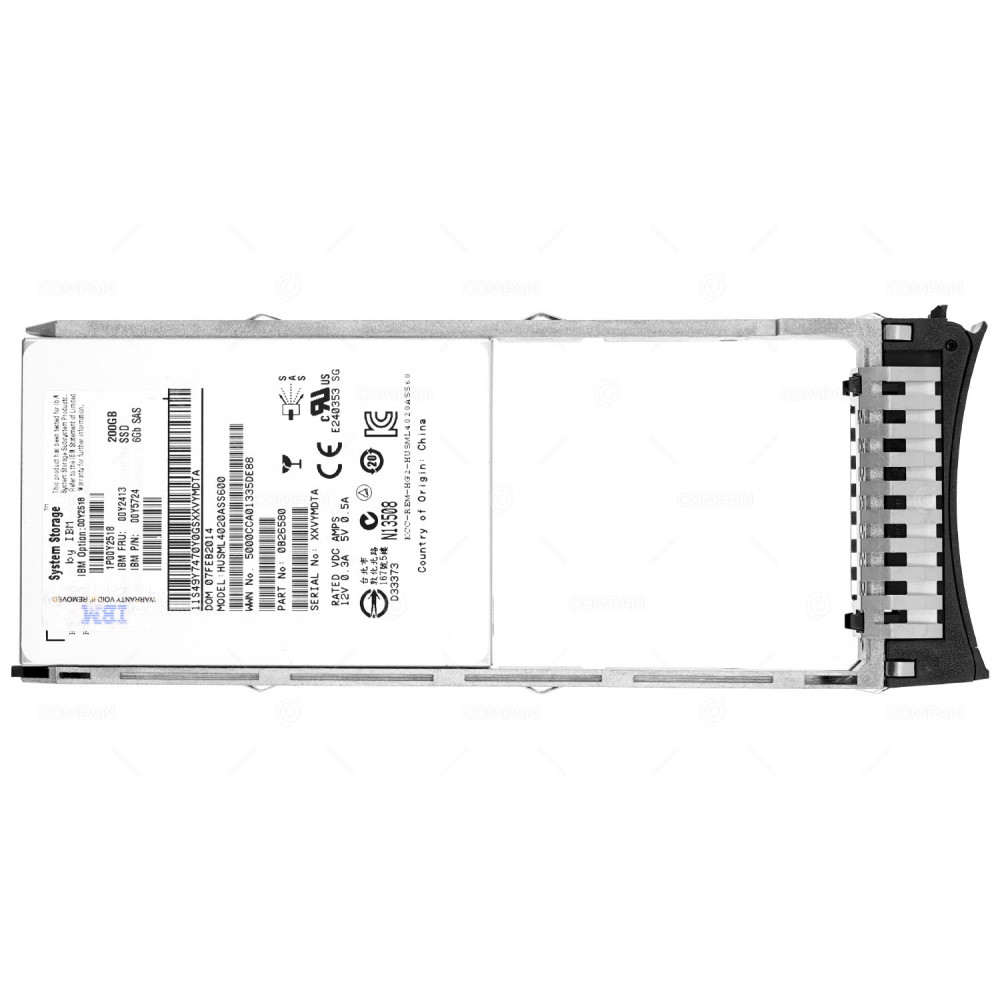 00Y2413 IBM SSD 200GB SAS 6G 2.5" SFF HOT-SWAP FOR STORWIZE V3700 G1